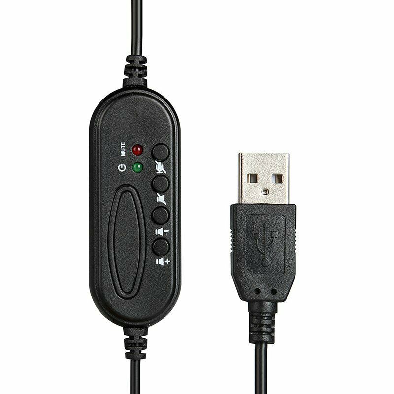 102U USB Binaural Headset For PC Computer Work Gaming 360 Rotatable Earphone With USB Wire Control Call Centre Office Headset