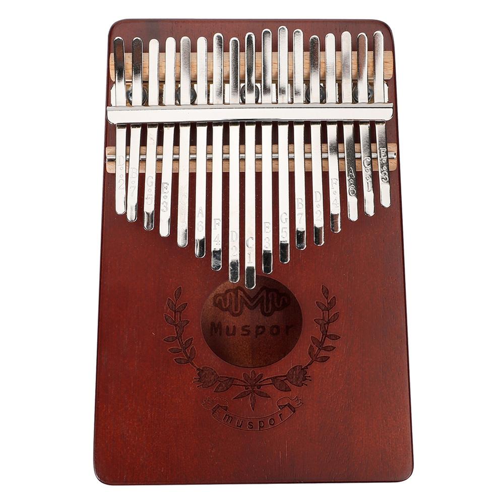 17 Key Thumb Piano Mahogany Musical Instruments