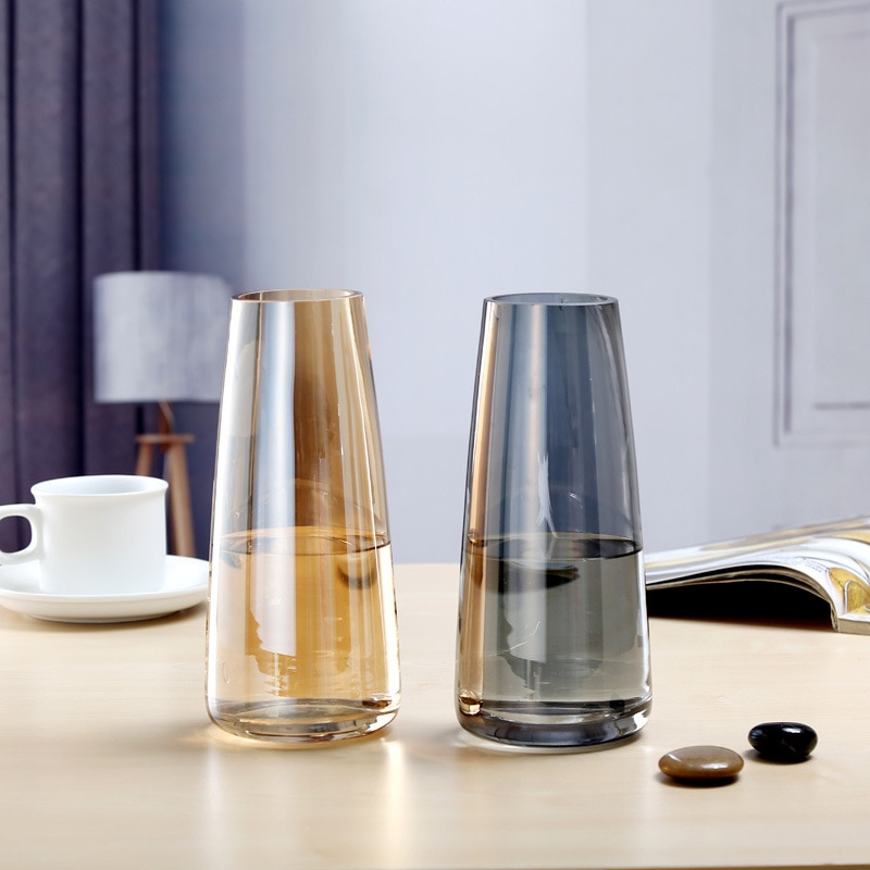 Europa Kristal Vazen Voor Bruiloft Centerpieces Decoratieve Glazen Cilinder Vazen Voor Bloemstukken