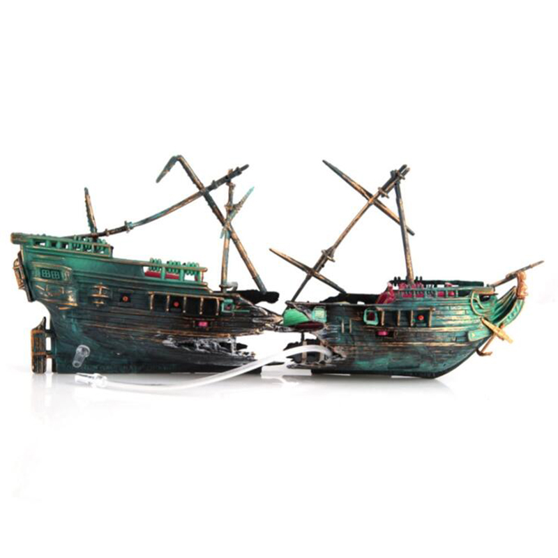 Große Aquarium Dekoration Stiefel Aquarium Schiff Luft Teilt Schiffswrack Aquarium Dekor