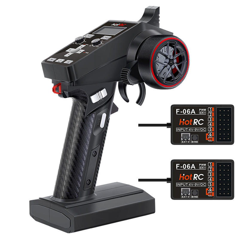 Hotrc rc CT-6A CT6A CT 6A 4-9V 2.4GHz 6CH Transmitter F-06A F06A PWM Receiver For RC Model Car/Ship/Tank (CT600 CT-600): PURPLE