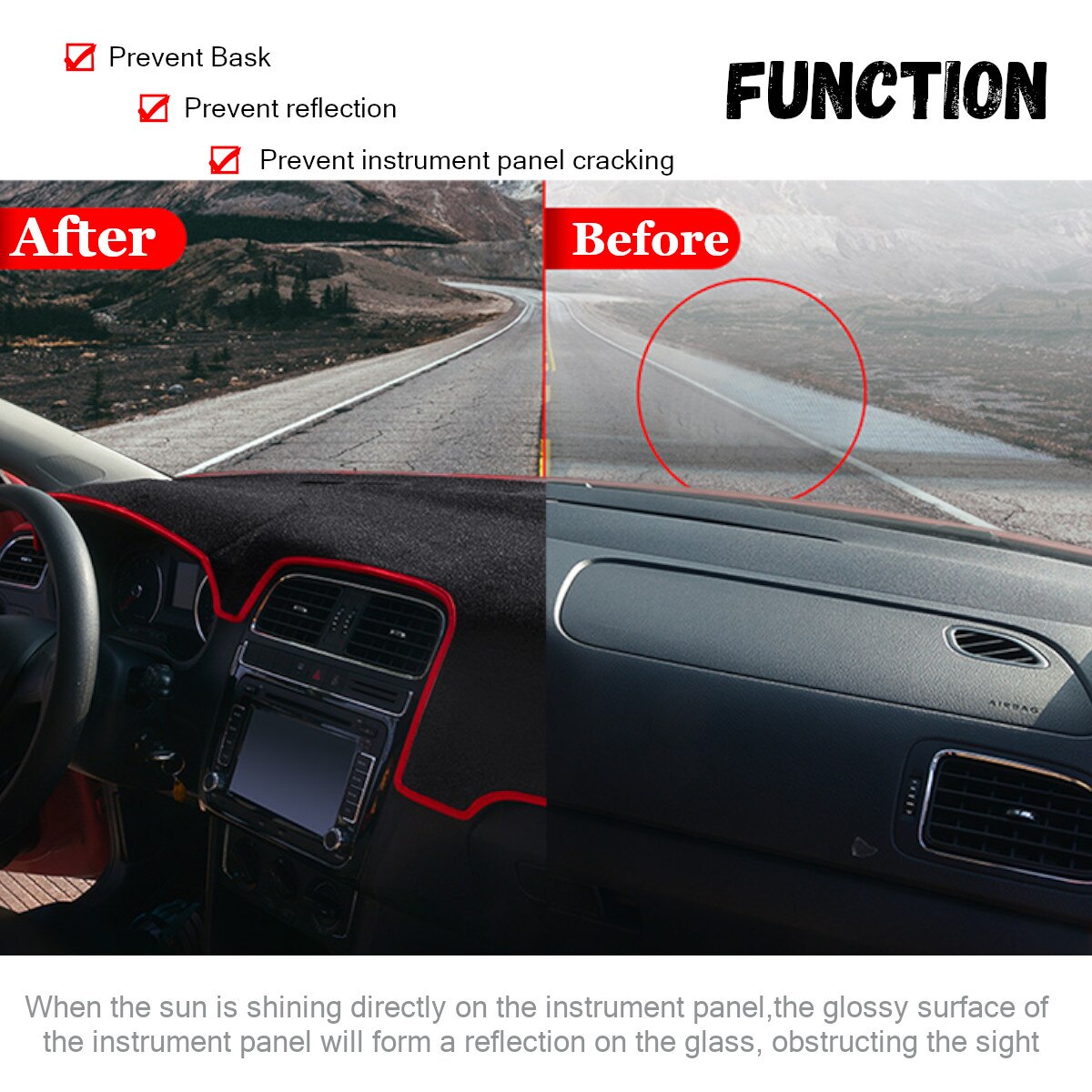 Voor Toyota Corolla 2007 LHD Dashboard Cover Dashmat Zonnescherm Pad Dash Board Tapijt Covers