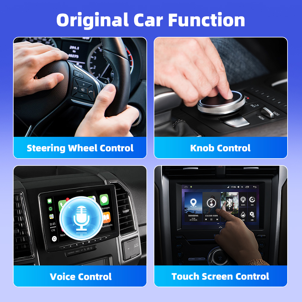 Auto AI Box Carplay Android Auto 2-in-1 draadloze adapter Minibox OAT-updates Plug-and-play WiFi Bluetooth Snelle verbinding USB-poort