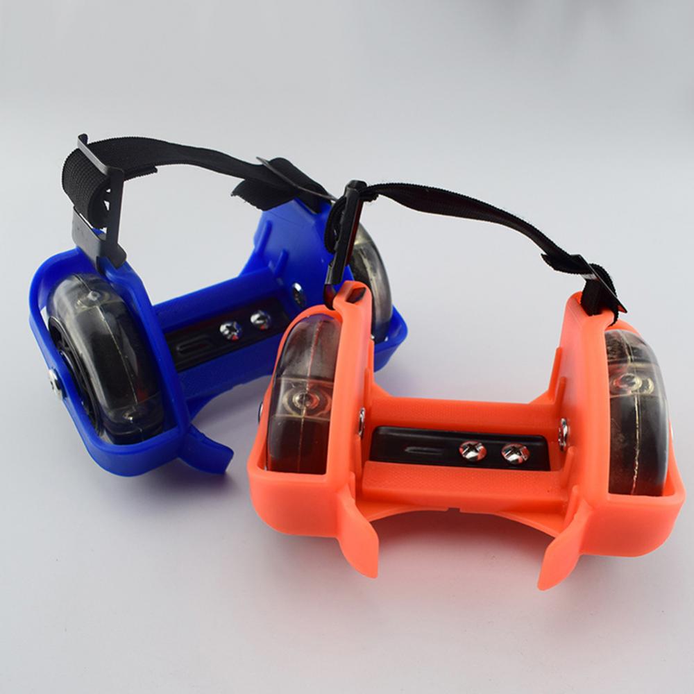 Patines ajustables para niños, zapatos de tacón con luz LED intermitente, para exterior, 2 piezas