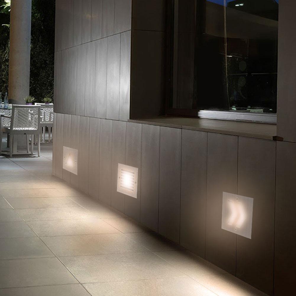 3W Led Wandlamp Outdoor Baksteen Licht Roestvrij Staal Corrosiebestendig IP65 Waterdicht Voor Stappen Gang Gangpad