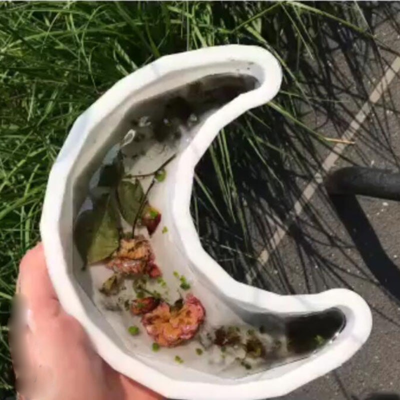 QWORK 35 cm ronde siliconen vorm, epoxyharsvormen, groot harsbakje, voor het maken van tafels, dienbladen enz