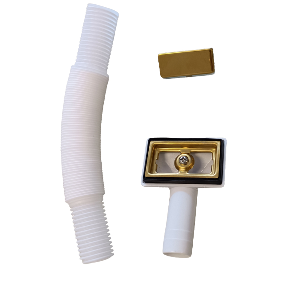 Golden color 304 Stainless Steel Flat overflow kitchen sink strainer waste strainer plug Kitchen Sinks basket