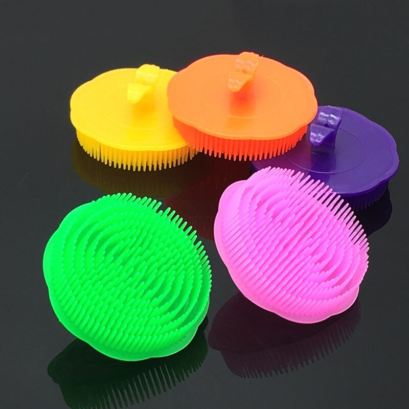 Brosse de bain ronde pour chien et chat, produits pour animaux de compagnie, peigne mignon, belle fourrure, dispositif de Massage, toilettage, brosse à poils colorés