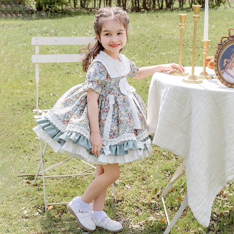 Baby Lolita Jurk Naaien Patroon Voor Kinderen Kinderkleding Diy Mini Kraft Papier Snijden Tekening Sjabloon Meisjes Rok