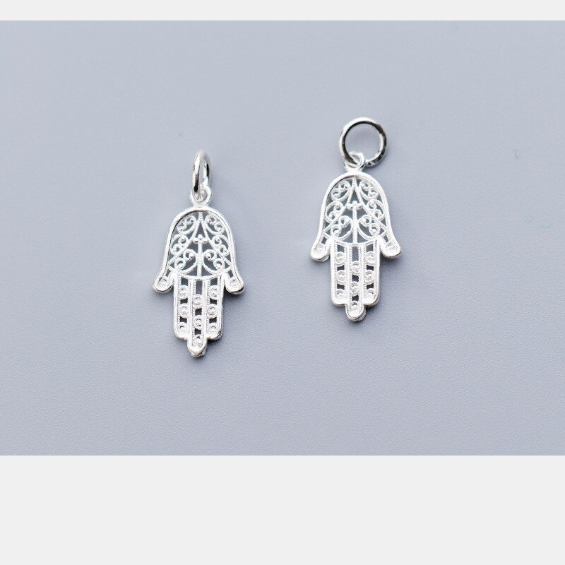 Uqbing Zilver Hollow Fatima Hand Vrouwen Charms Hanger Voor Diy Charms Armband Kettingen Sieraden Accessoires