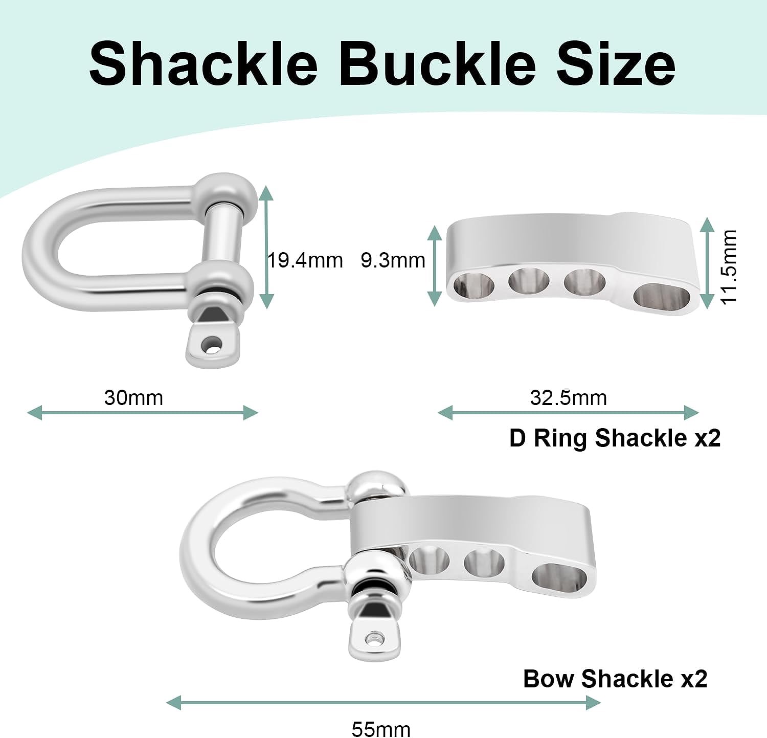 Paracorde Bracelet manille boucle métal réglable arc ancre U manille pince réglable pour survie Bracelet accessoires