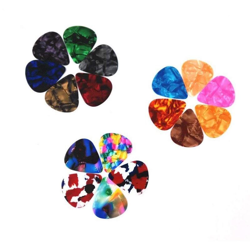 60 Pack Abstract Art Colorful Guitar Picks, Unique Guitar For Bass, Electric & Acoustic Guitars Includes 0.46mm, 0.