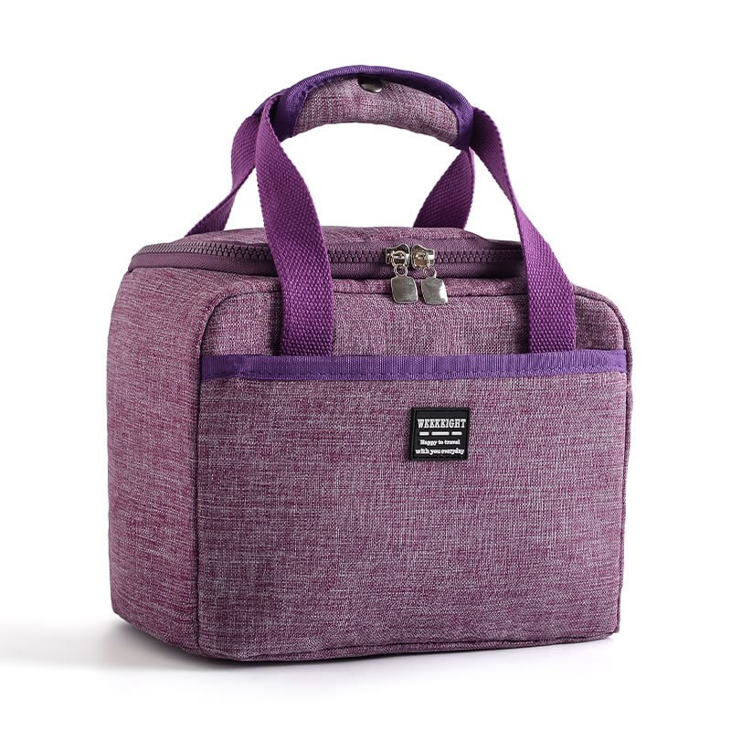 Lunch Zakken Voor Werk Geïsoleerde Lunch Tas Voor Vrouwen Kinderen Koeltas Thermische Zak Draagbare Lunchbox Ice Pack Tote voedsel Picknickzakken: Purple