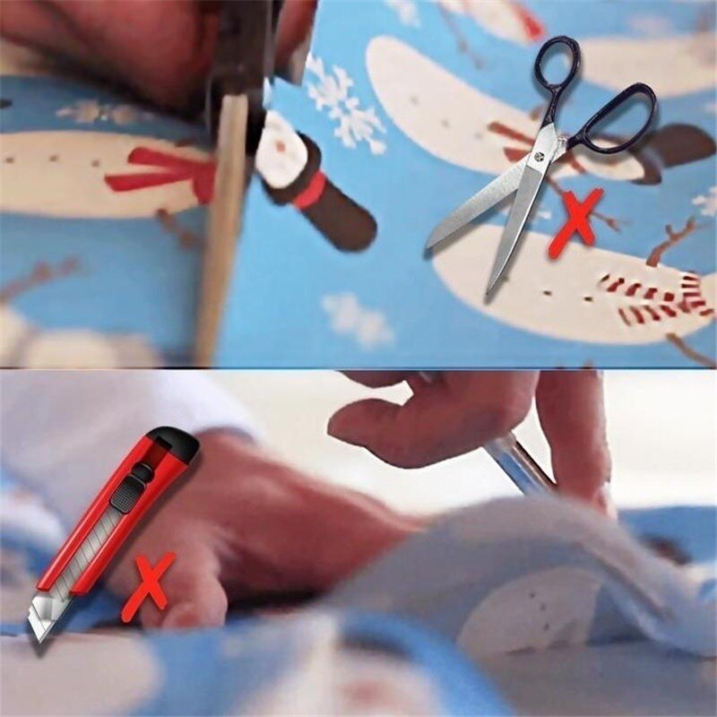 Machine à découper des rouleaux de papier | Mini coupe-papier coulissant, emballage de de noël, outil de coupe-papier Scrapbooking, coupe-papier de noël
