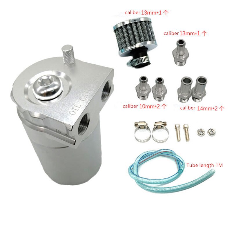 SPSLD-tanque de depósito de aceite de aluminio, accesorio con filtro de aire, Universal, 300ML: SILVER