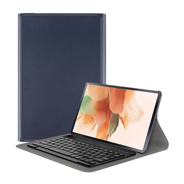 Tastaturhülle für samsung galaxy tab  s7 fe t730/s7 plus 12.4 "  t970, magnetische lederhülle mit kabelloser bluetooth-tastatur: Default Title