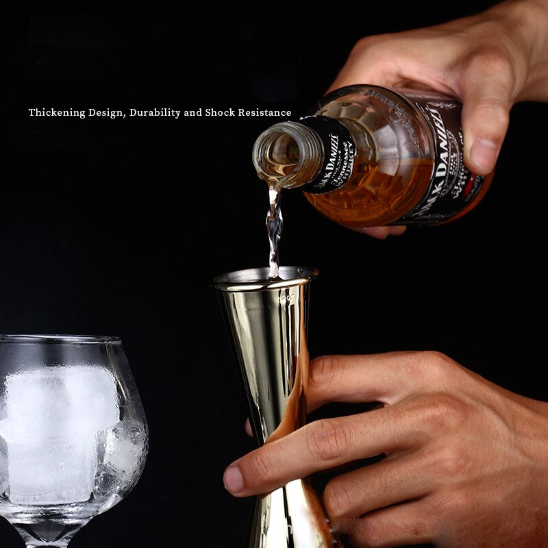 Stainless Steel Double-head Measuring Cup Pouring Measure for Home Hotel Bar Supplies