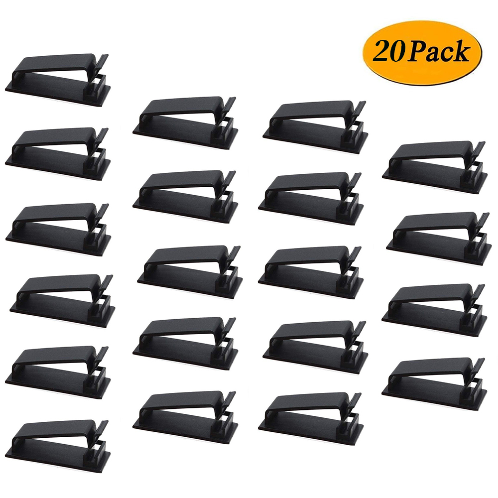 10/20/50Pcs Cable Organizer Self Adhesive Cable Clips USB Cable Management Clamp Car Home Wall Cord Holder Charging Wire Winder