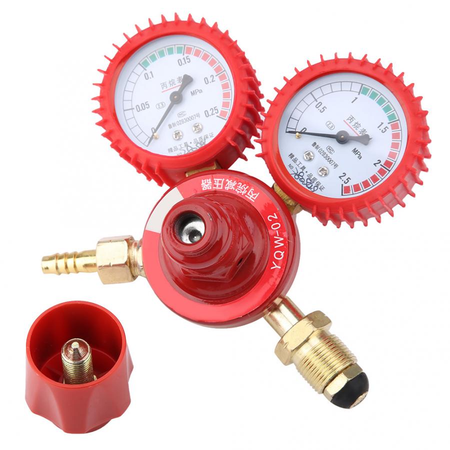 Propane Reducer Meter YQW-02 Zinc Alloy Propane Pressure Gauge Welding Cutting Parts Propane Pressure Reducer
