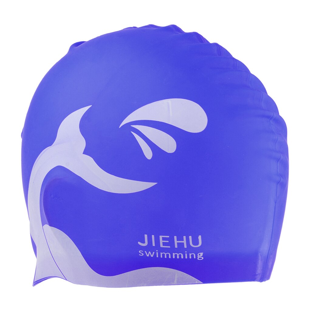 Lang Haar Badmuts Waterdichte Siliconen Badmuts Zwemmen Apparatuur Stretch voor Mannen Vrouwen Houdt Haar Schoon Oor Droog: Blue as described