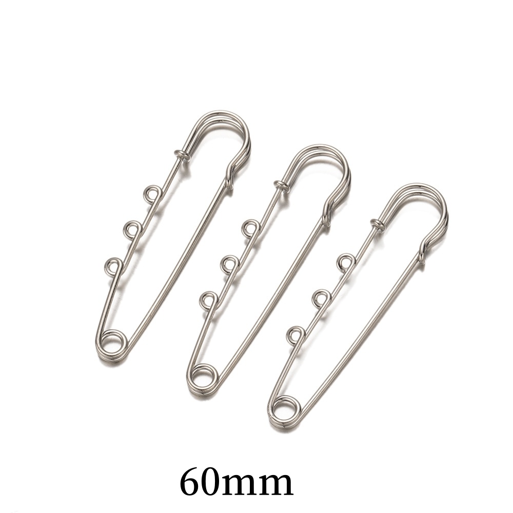 10/20 stücke 50/65/70mm Pflicht Sicherheit Metall Stift Verschluss 3 Löcher Für DIY Brosche Schmuck handwerk Machen Material Handwerk Zubehör