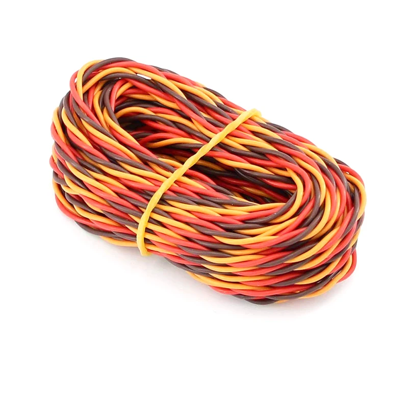 5 Meter 22AWG 60 Ader 3P Twist Servo Verlängerung Kabel Braun verrotten Orange JR Futaba Verdreht Draht Blei Für RC Flugzeug Zubehör