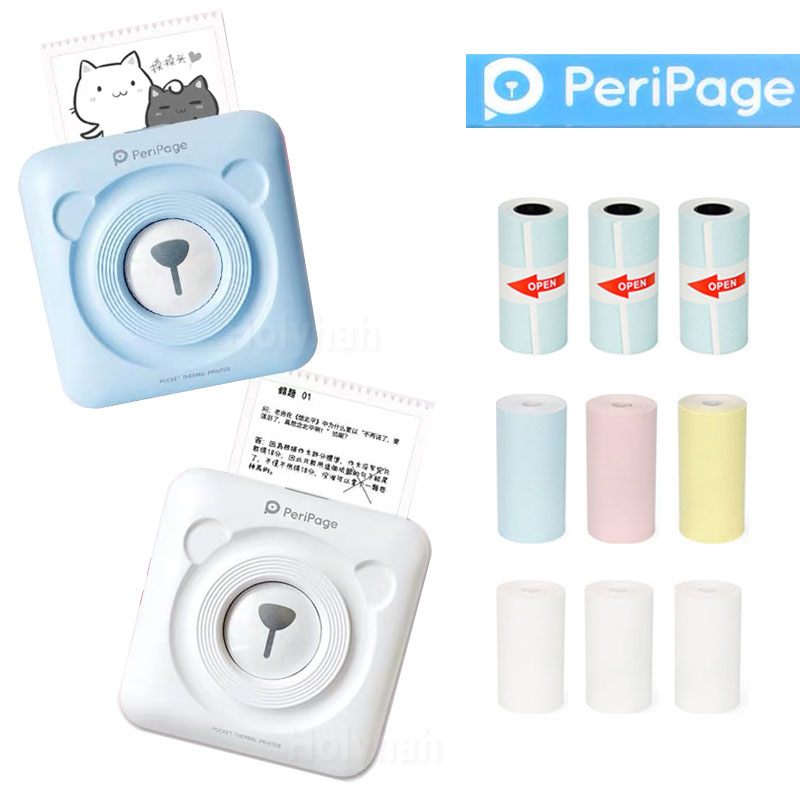 A6 peripage mini pocket printer draadloze bluetooth thermische labelprinter draagbare fotoprinter inktloze usb android ios telefoon