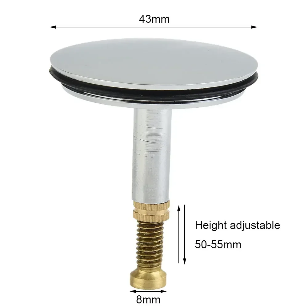 43mm Bathtub Drain Stopper Bathroom Bath Tub Replacement Sink Waste Pop-Up Plug For Bathroom/kitchen Washing Basin