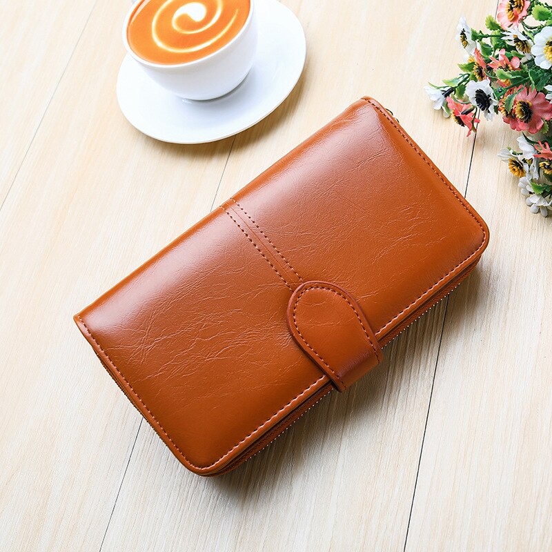 Nowy długi portfel, torba na telefon komórkowy, torba na zamek błyskawiczny, portfel damski, torebka