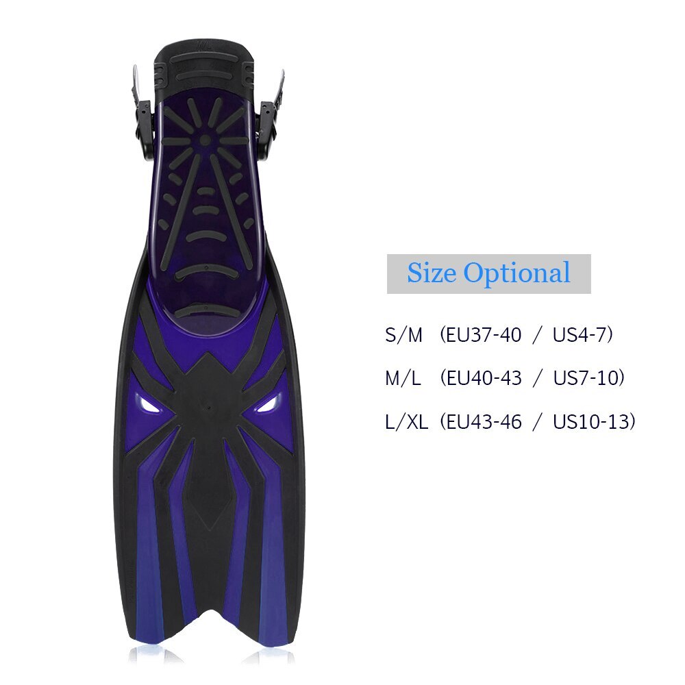Professionele Zwemmen Vinnen Snorkelen Voet Flipper Duiken Lange Zwemmen Vinnen Water Sport Training Duiken Vinnen Zwemmen Apparatuur: L to XL