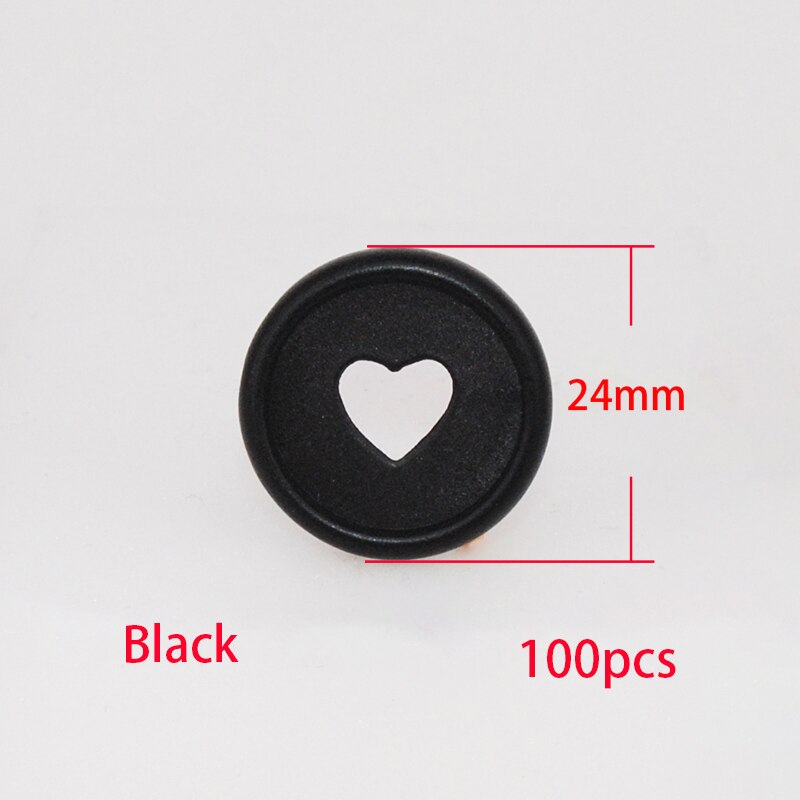 100Pcs Paddestoel Binding Discs Planner Bindmiddel Knop Paddestoel Disc Bindmiddel 24Mm Notebook Binder Ring Diy Scrapbook Schoolbenodigdheden: Black-100pcs