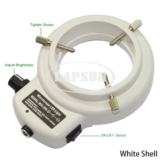 Einstellbar 6500K 5500K 144 LED Ring Licht illuminator Lampe Fo Industrie Stereo Mikroskop Objektiv Kamera Lupe 110V-240V Adapter