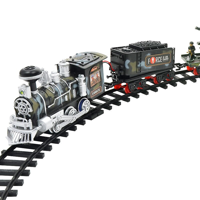 RC Schiene Auto Elektrische Dampf Rauch Track Zug Simulation Modell Wiederaufladbare Set Modell Spielzeug für Spielzeug