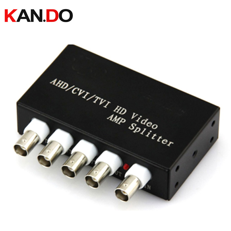 1 In 4 Out AHD TVI CVI Video Distributor Amplifier 1CH To 4CH Splitter For CCTV Security Camera System BNC 1x 4 Video Splitter