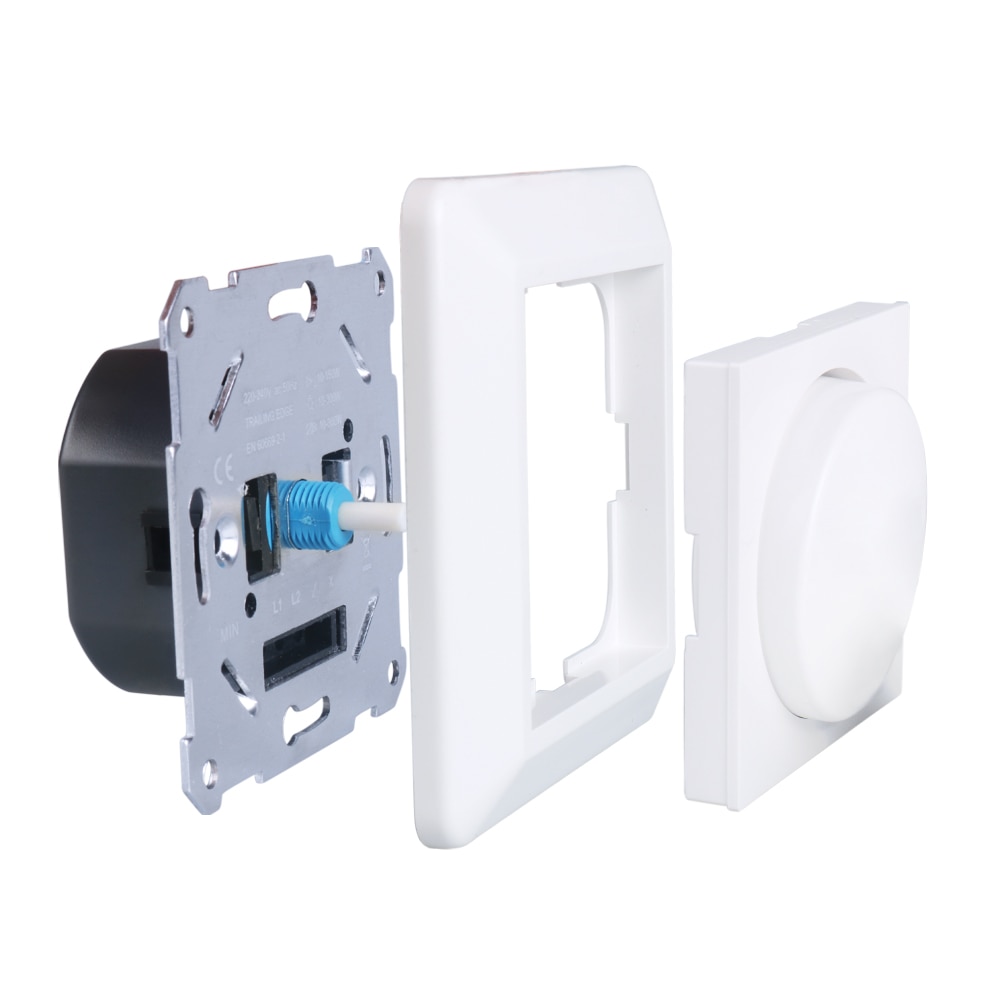 220V 230V 240V AC Led Triac Dimmer 200W oscurecimiento montaje en pared rotativo Panel Manual regulador de brillo ajustable para luces LED