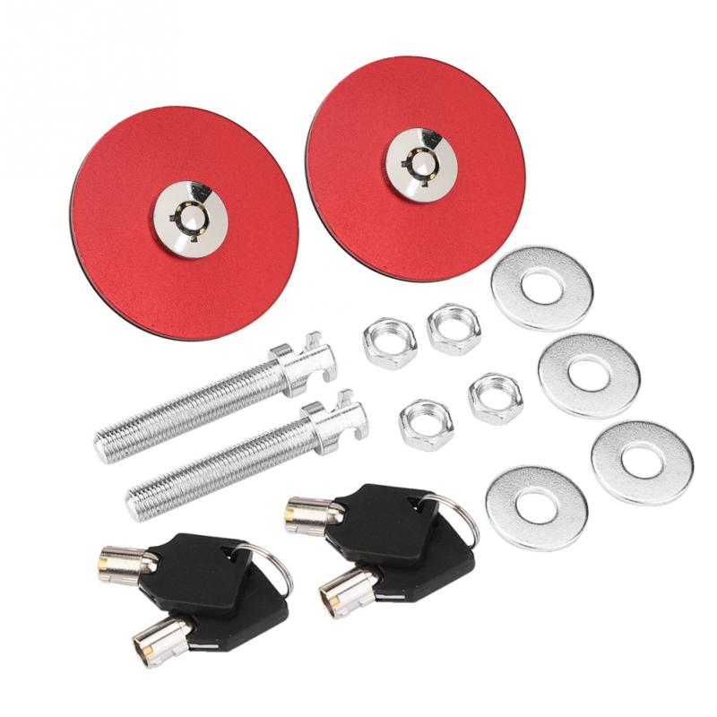 Motor Lock Cover 2 Stuks Auto Motorkap Cover Lock Key Pin Kit