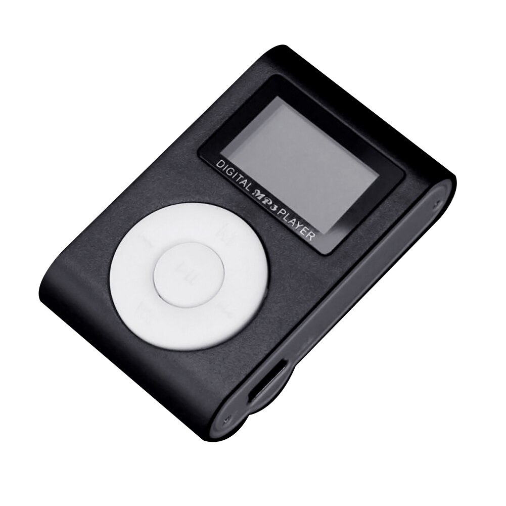 MP3 Player Mini Music Media Clip Player Portable LCD Screen USB Support Micro SD TF Card Walkman Reader: Black