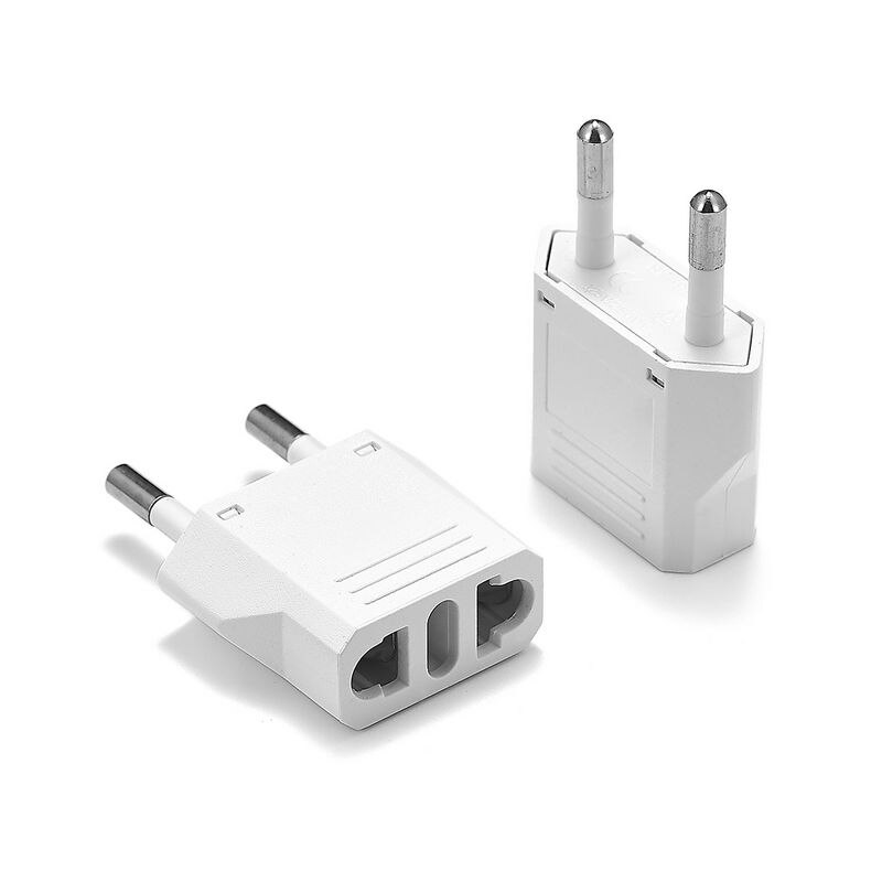 oss til eu støpsel omformer støpsel adapter fargerik 4.0mm eu reise adapter plugg elektrisk omformer strømlader stikkontakter: Hvit