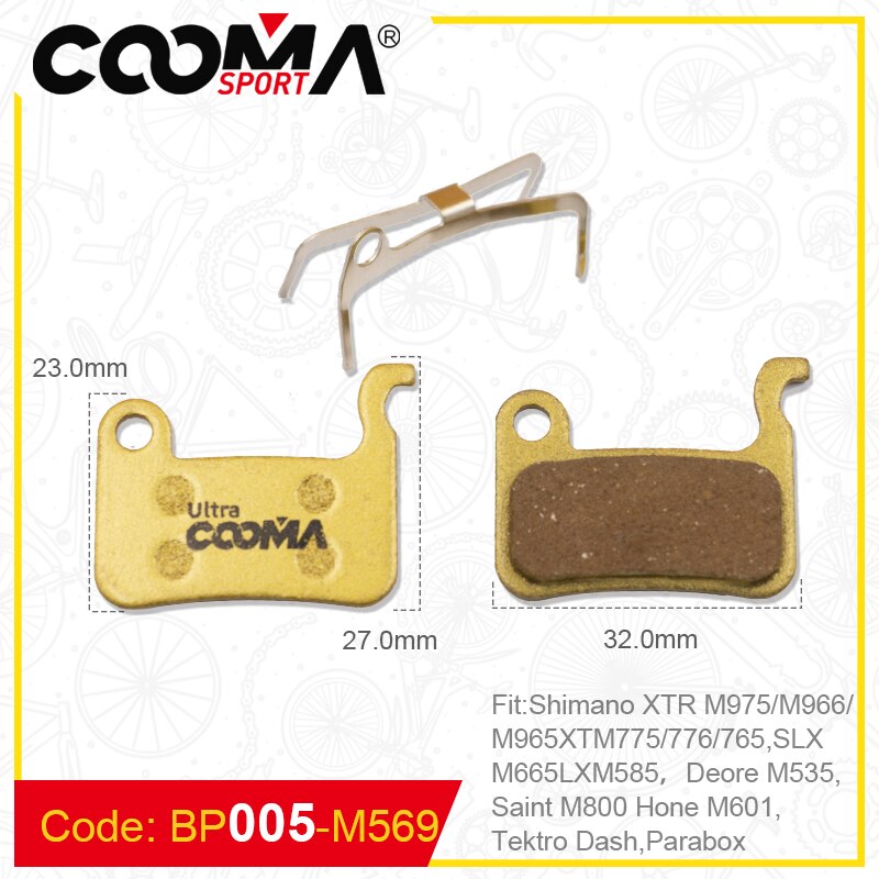4 pares 8 piezas de pastillas de freno de disco de ciclismo para SHIMANO SRAM AVID HAYES Magura Formula y scooter, dorado