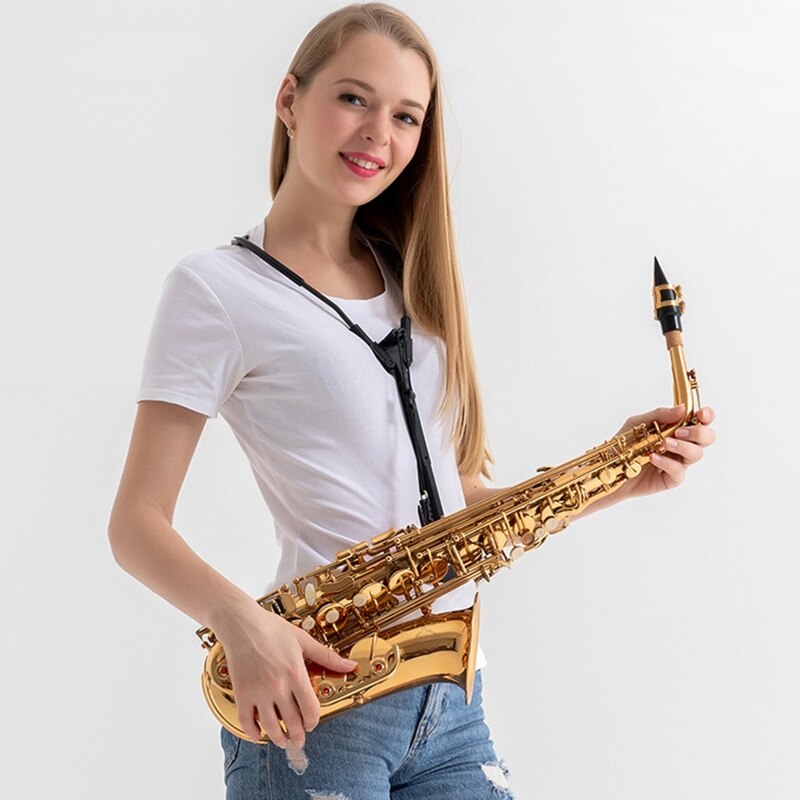 Saxofoon Schouder Harnas Houder Comfortabele Sax Draagriem Haak Voor Hoorn Tenor Bariton Zachte Alto Sax Sopraan Klarinet
