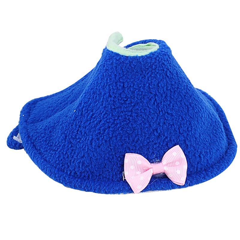 Coleira de papagaio para decoração de animais de estimação, cone macio ajustável, antimordida, gola de recuperação, manga de pescoço para paraquete, suprimentos, 1 peça: blue M