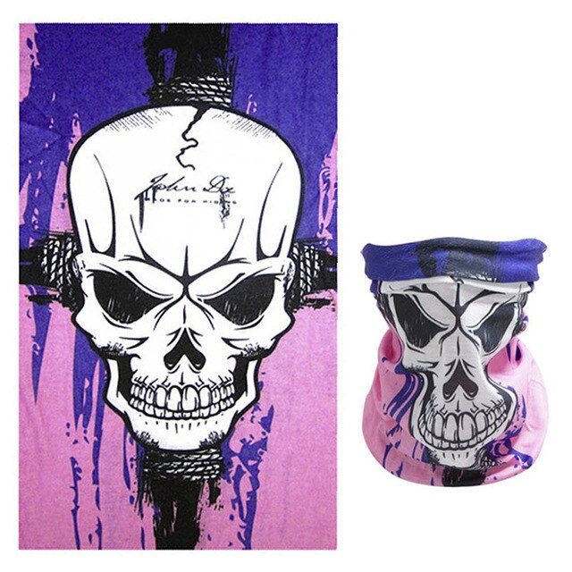 Skelet Skull Bandana Ski Skull Halloween Hals Half Gezichtsmasker Fietsen Ghost Sjaal Nek Bandana Ski Sport Wandelen Sjaals