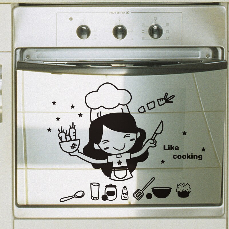Cartoon Like cooking kitchen Wall Sticker Kitchen restaurant decoration Mural Art Decals home decor stickers wallpaper