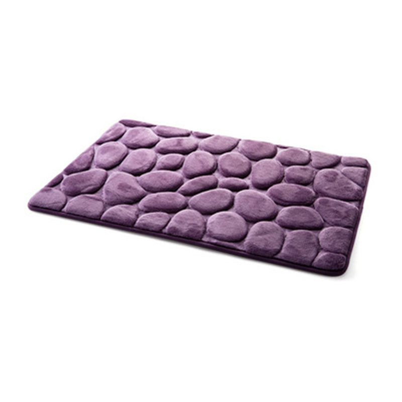 Nuovo Geometrica Bagno Stuoie di Flanella Set di Gomma Piuma di Memoria Tappetini Toilet Kit Da Bagno Modello antiscivolo calzini del Pavimento Tappeto Materasso Casa accessorio: Purple