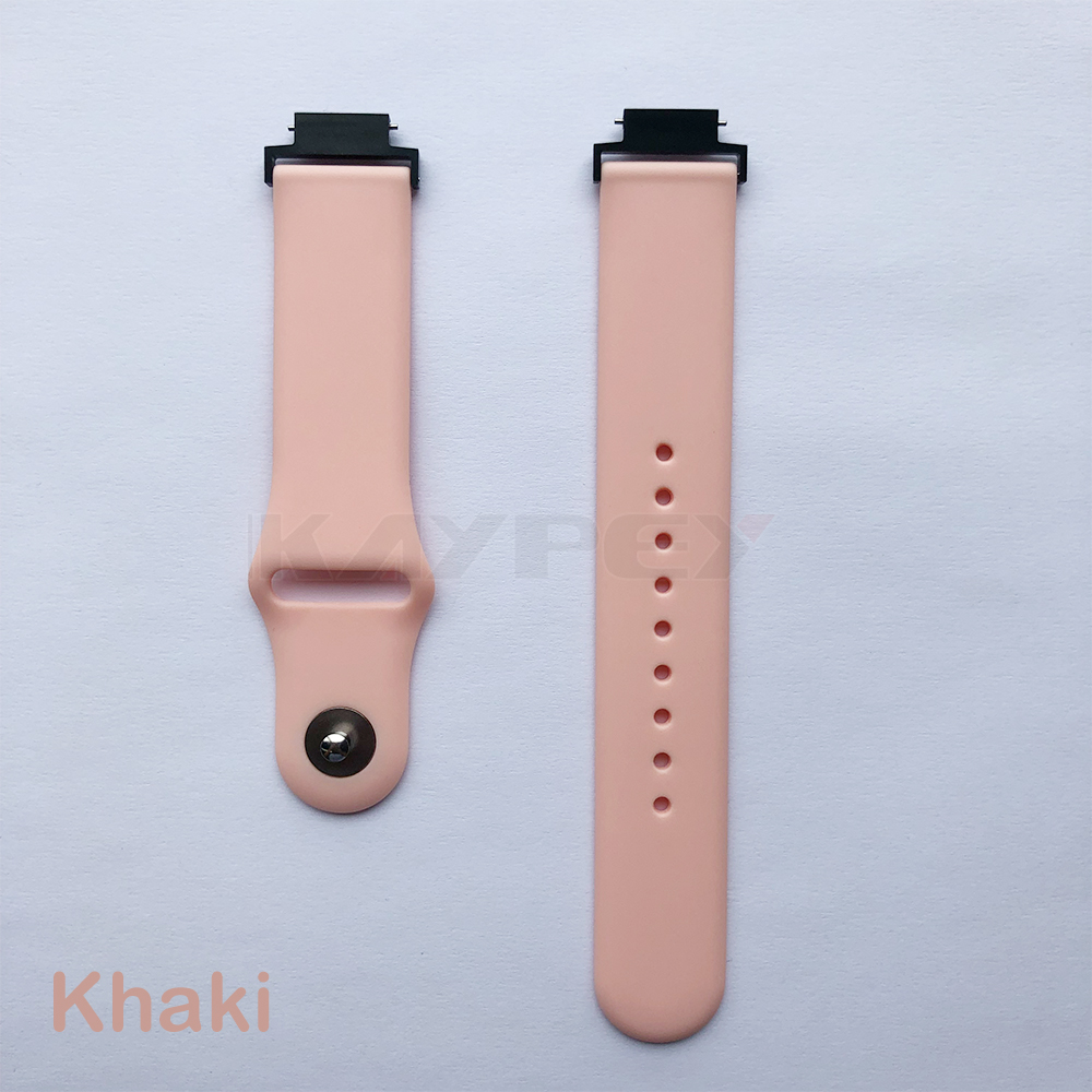 Correa de silicona suave para el reloj Huami Amazfit Verge 3, correa de silicona suave, correa de reloj de repuesto, correas de pulsera, banda deportiva: Khaki