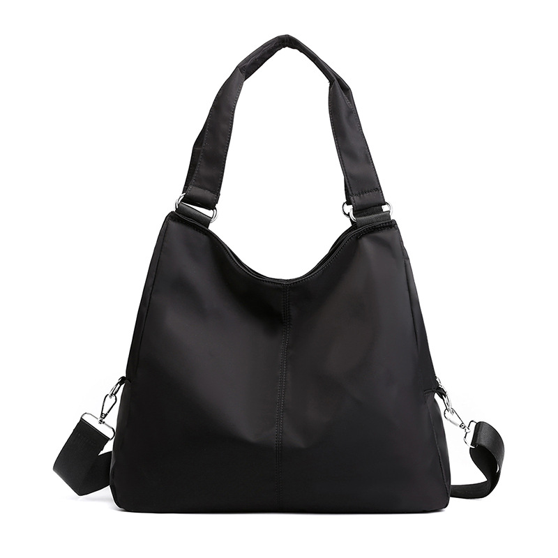neue Casual Frauen Handtasche Wasserdichte Nylon Schulter Tasche Gute Tragen-beständig Big Tote Messenger Taschen: Black