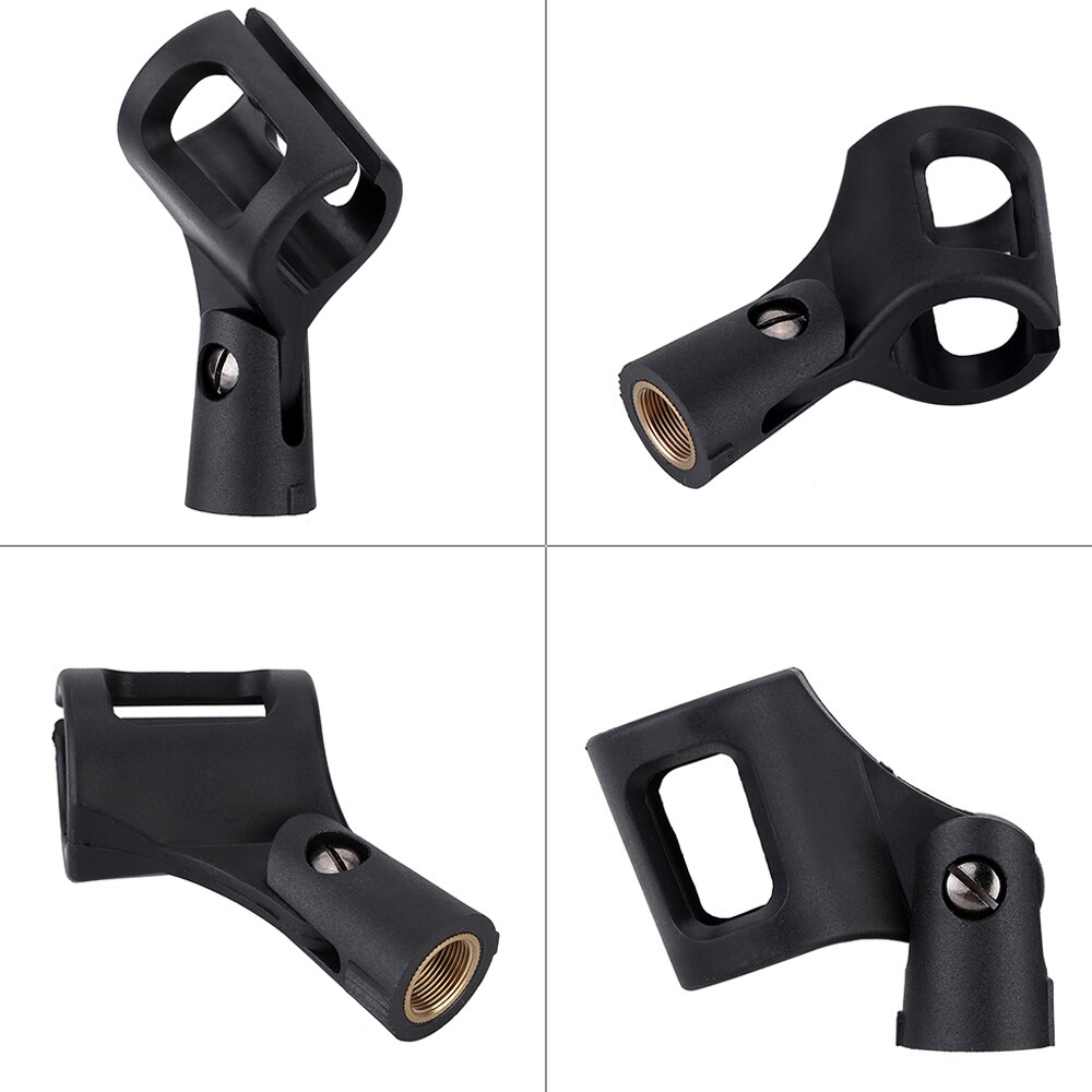 MS-12 Mini Foldable Adjustable Desktop Tripod Microphone Stand with MC3 Mic Clip Holder Bracket for Meeting Lectures Podcasts