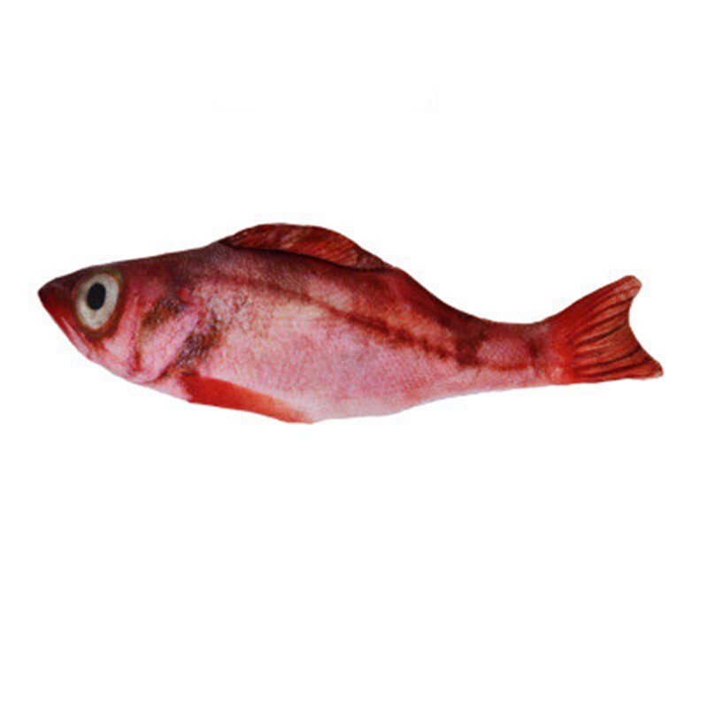 Kæledyr kat blød plys 3d fisk form kattelegetøj sød interaktiv fisk katteurt legetøj simulation fisk udendørs indendørs legetøj