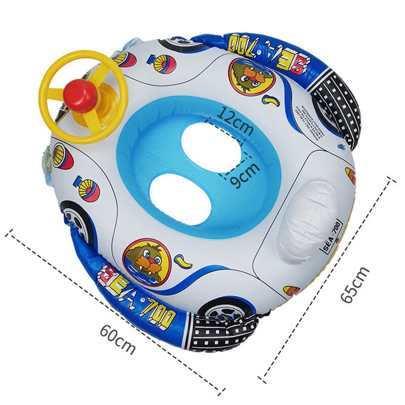 Baby Swimming Float Ring Inflatable Floating Float Lying Swimming Children Circle Inflatable Double Raft Swim Ring Kids Pool Toy: T3