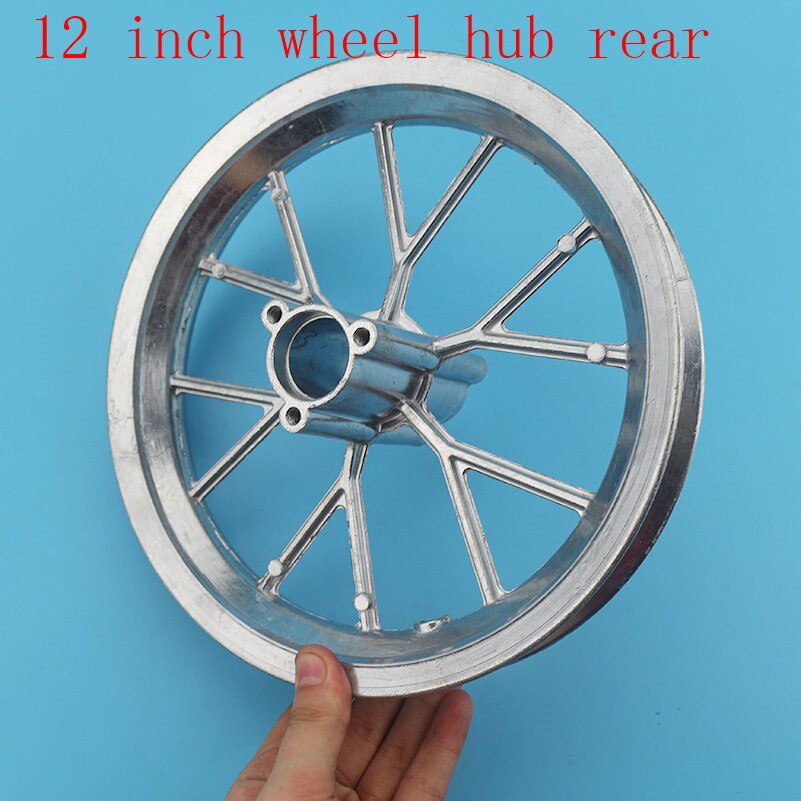 Good 12 inch Aluminum front or rear Rim Wheel Hub Tire fit Bike Scooter cubo de la rueda para patinete recambio: rear wheel hub